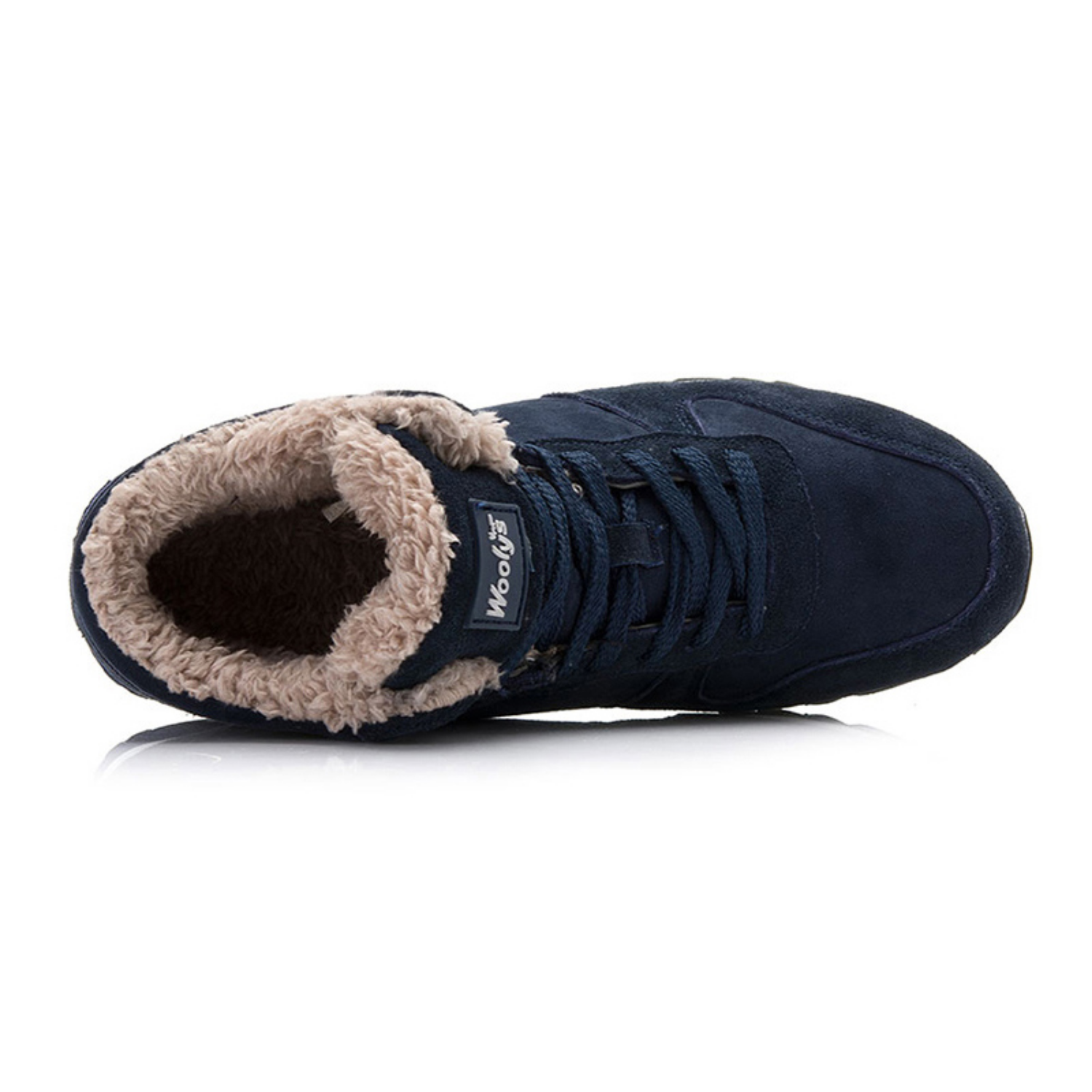 High top lace-up sneaker boots with faux fur collar