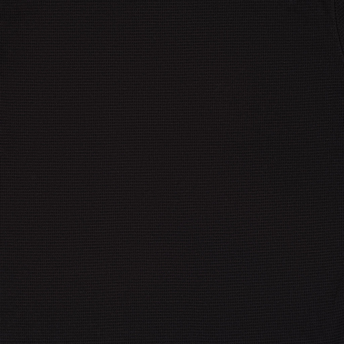 Men's black long-sleeve crew-neck top with textured finish and ribbed cuffs