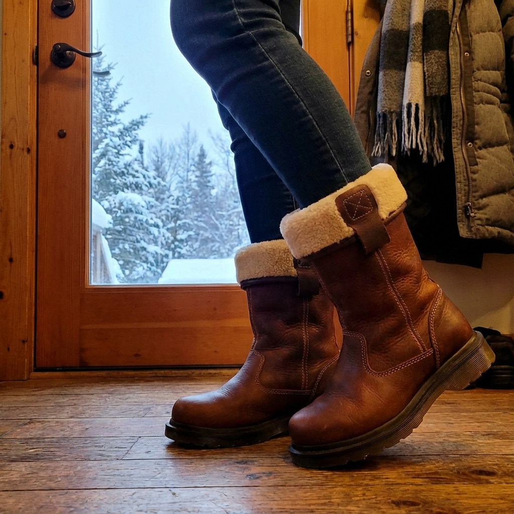 Unisex fur-lined winter boots