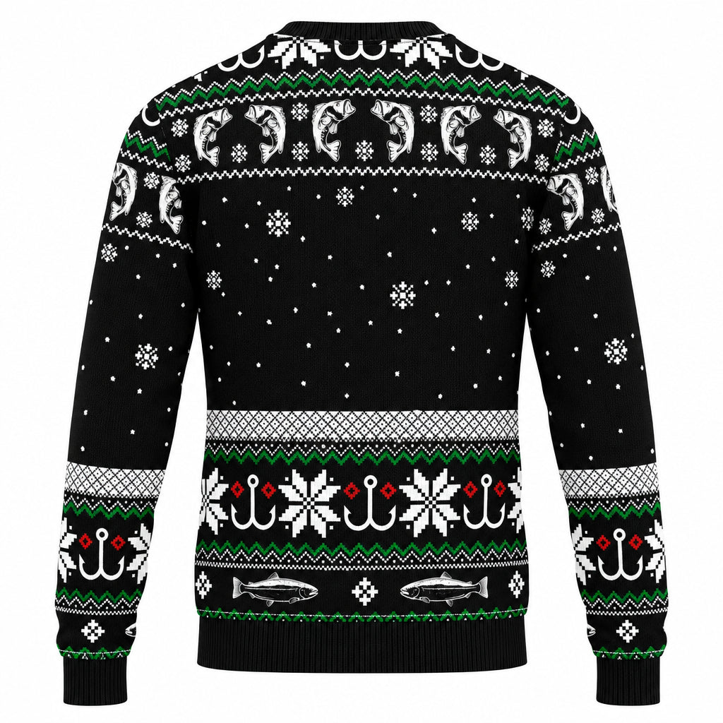 Unisex long-sleeved Christmas jumper with Santa graphic prints and festive winter motifs