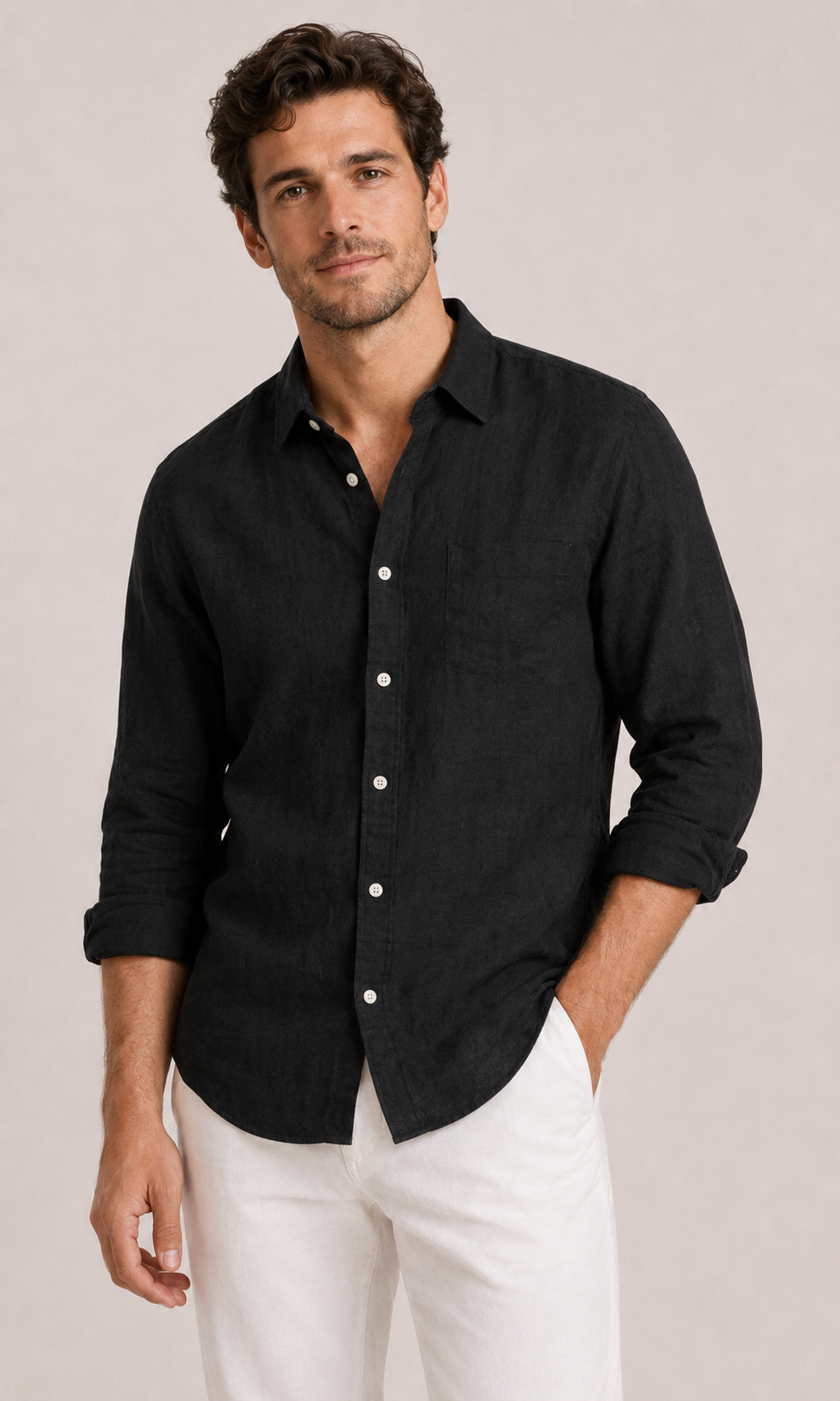 Men's Relaxed Linen Shirt