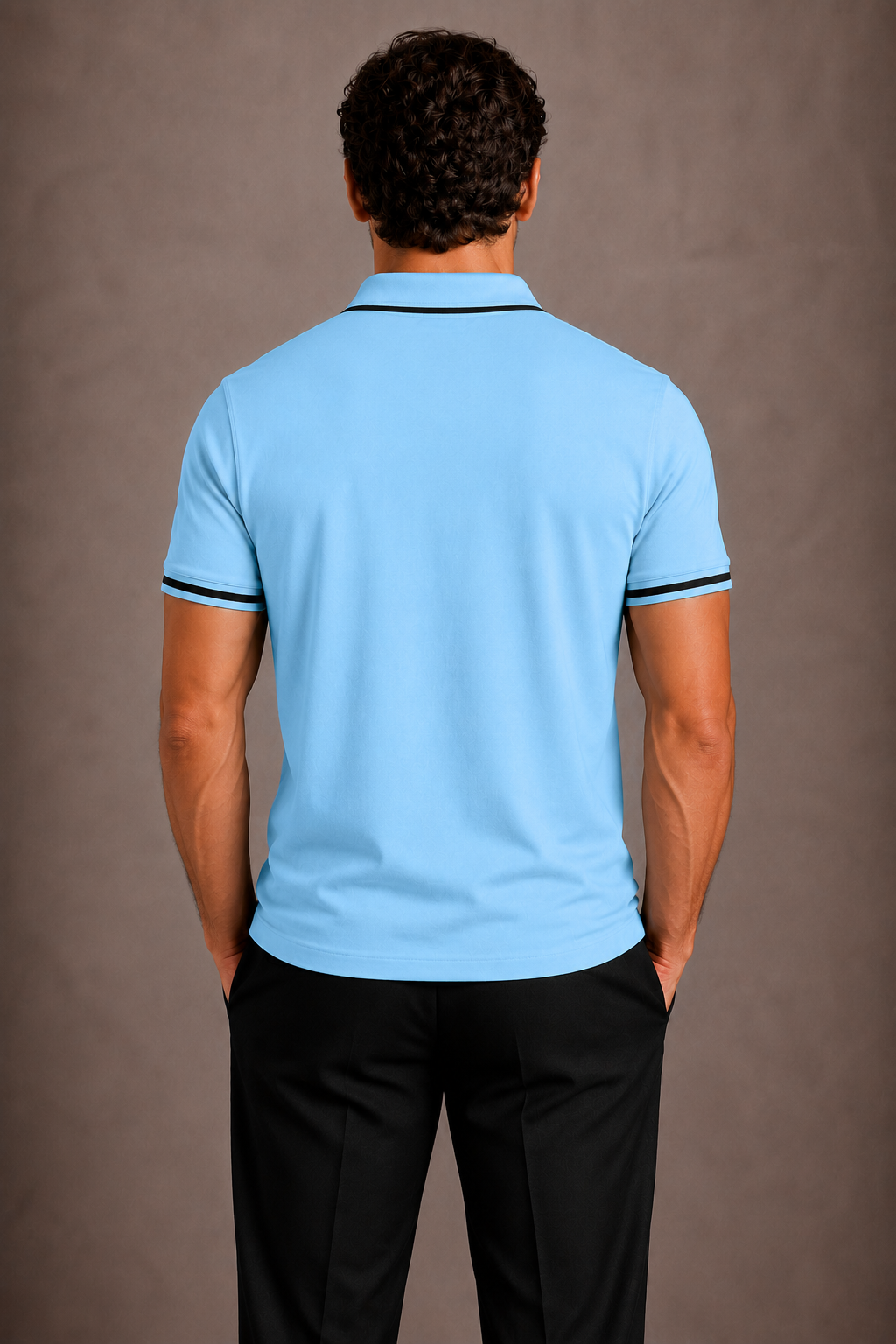 Men's Polo with Contrast Trim