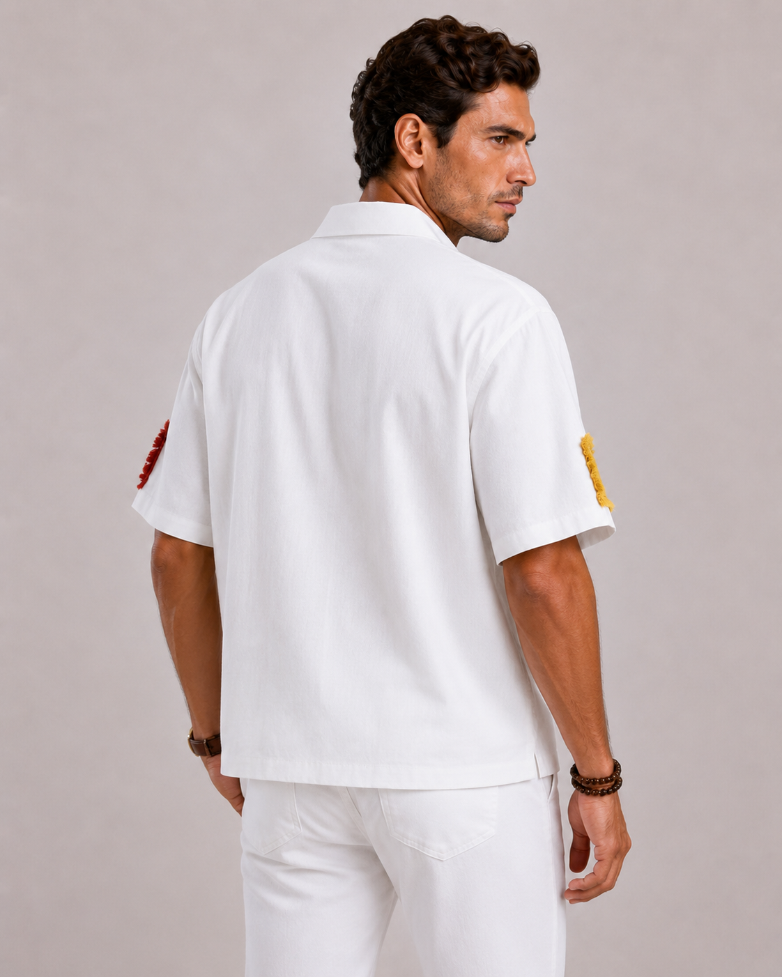 Men's Shirt with Patchwork Details