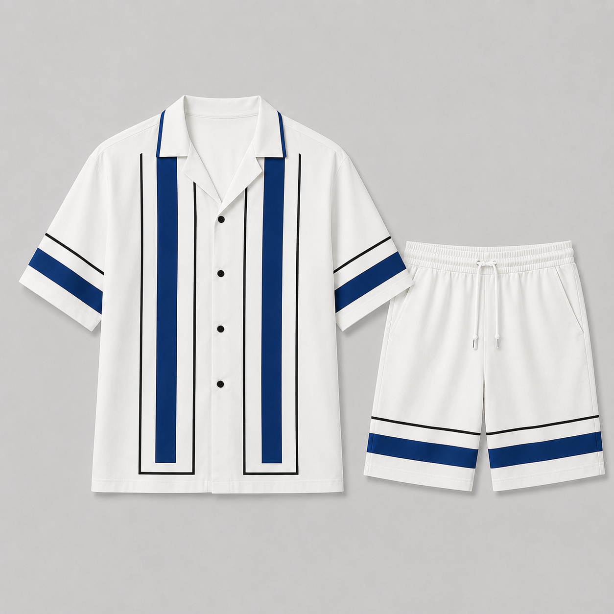 Men's Summer Set with Geometric Print