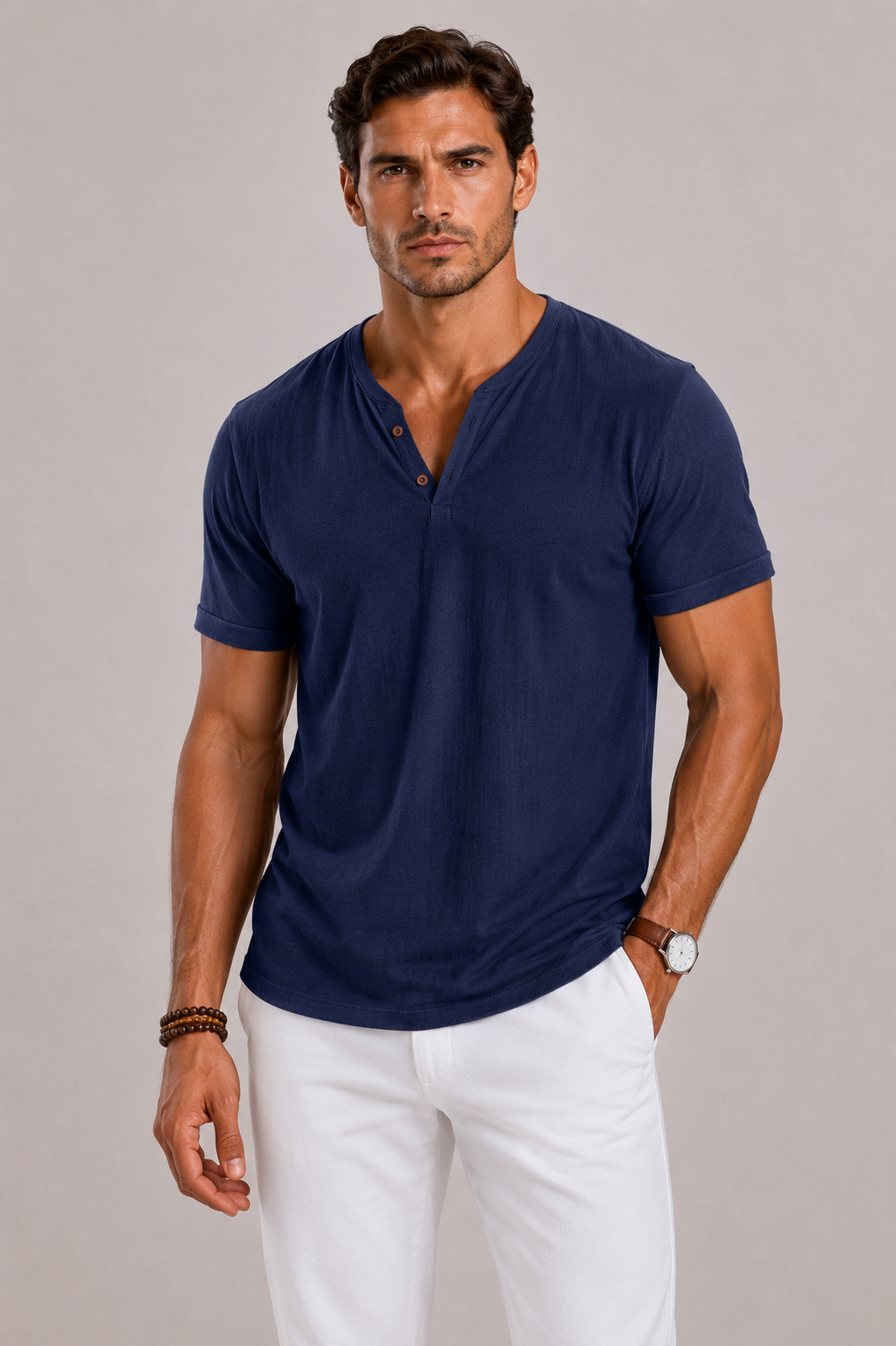 Men's V-Neck Short-Sleeve Shirt