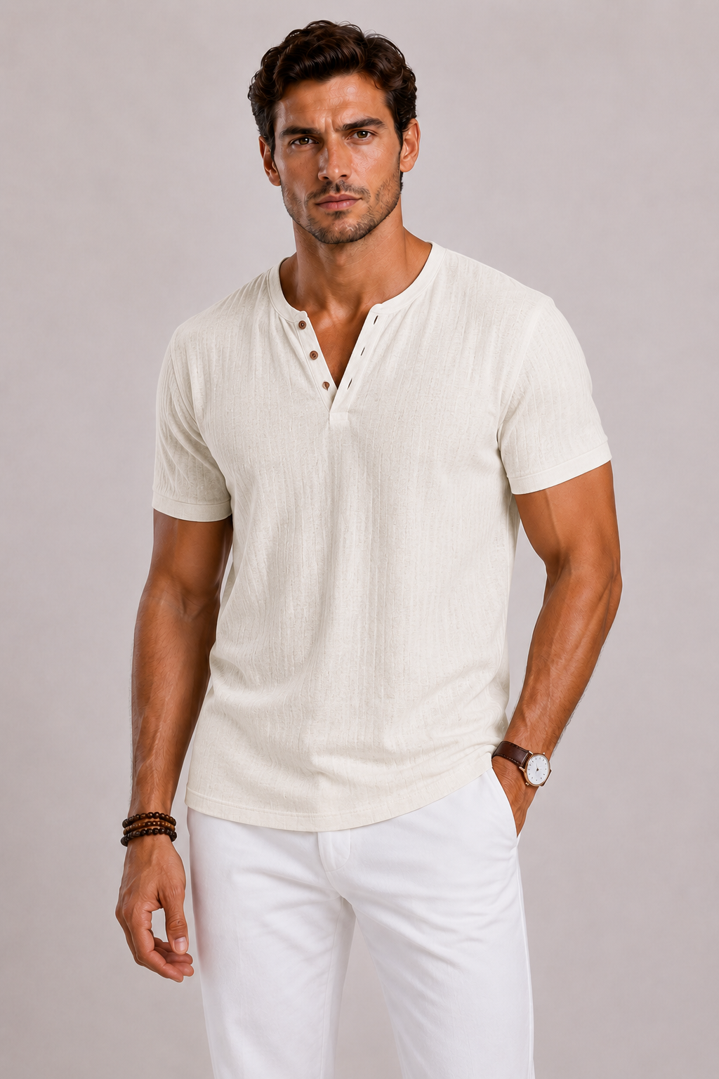 Men's V-Neck Short-Sleeve Shirt