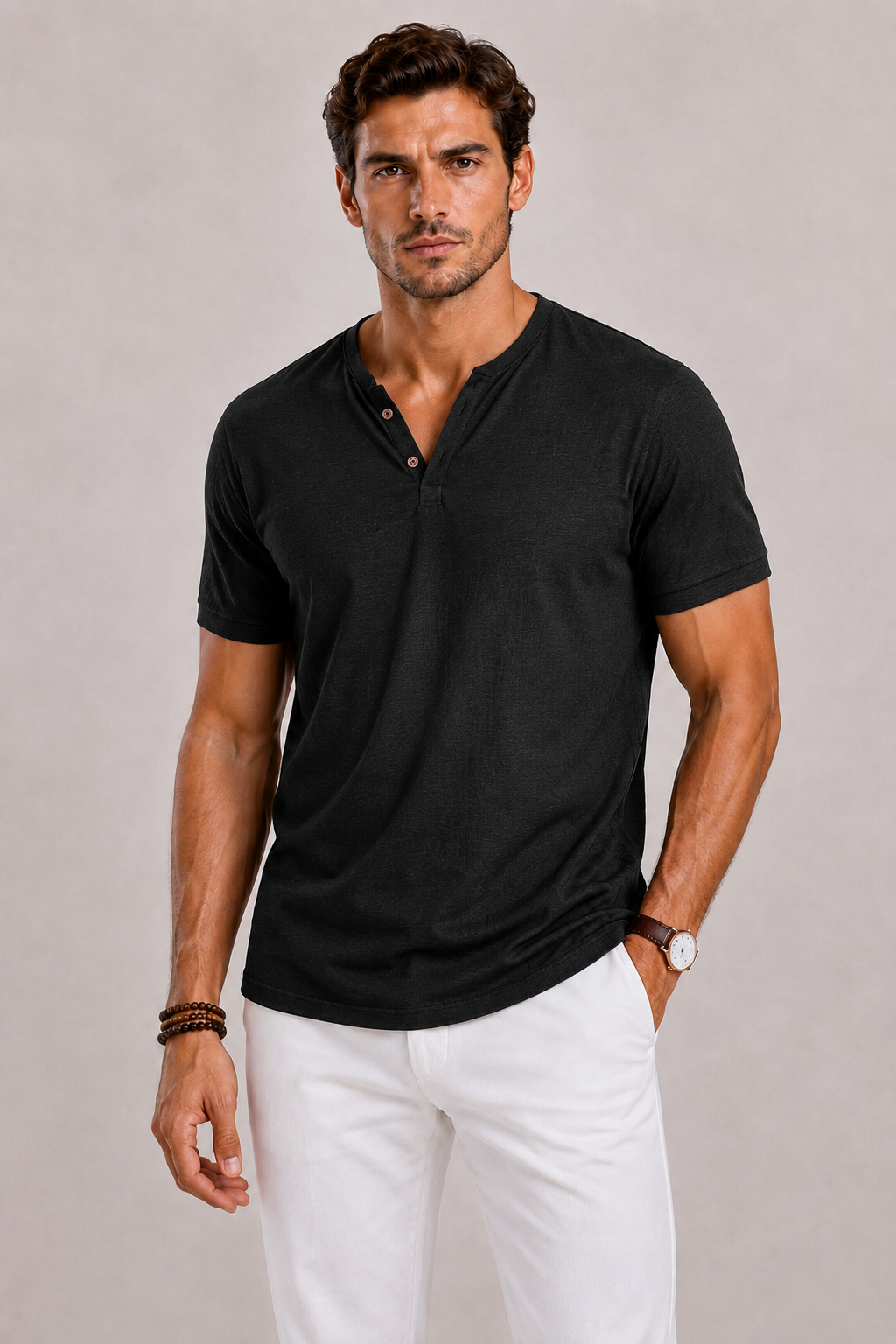 Men's V-Neck Short-Sleeve Shirt