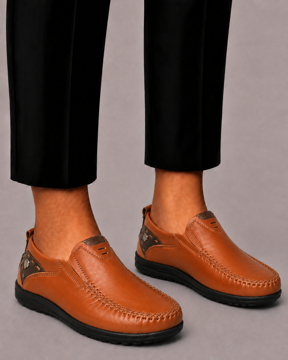 Men's Slip-On Shoes with Supportive Footbed
