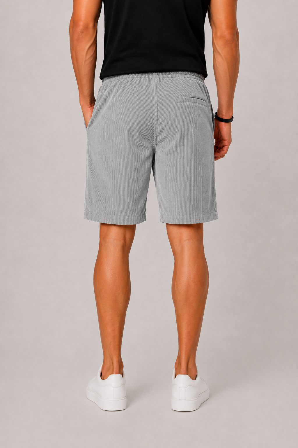 Men's Striped Shorts with Drawstring Waist