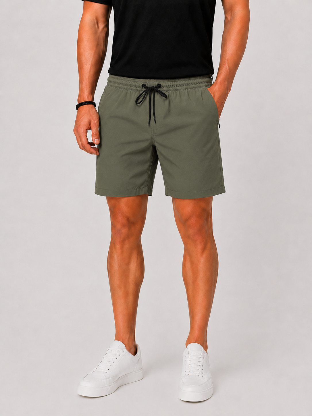 Men's Quick-Dry Swim Shorts with Drawstring