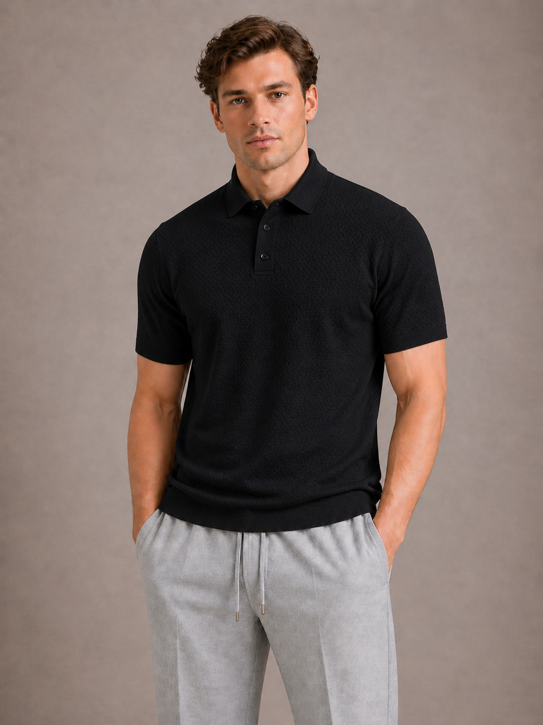 Men's Wrinkle-Resistant Short-Sleeve Polo Shirt