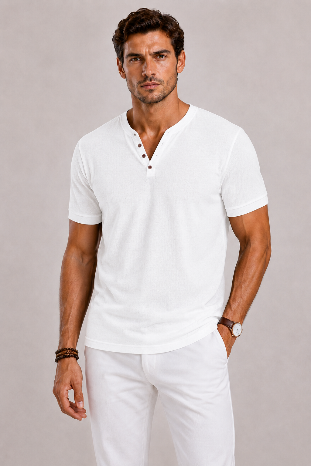 Men's V-Neck Short-Sleeve Shirt