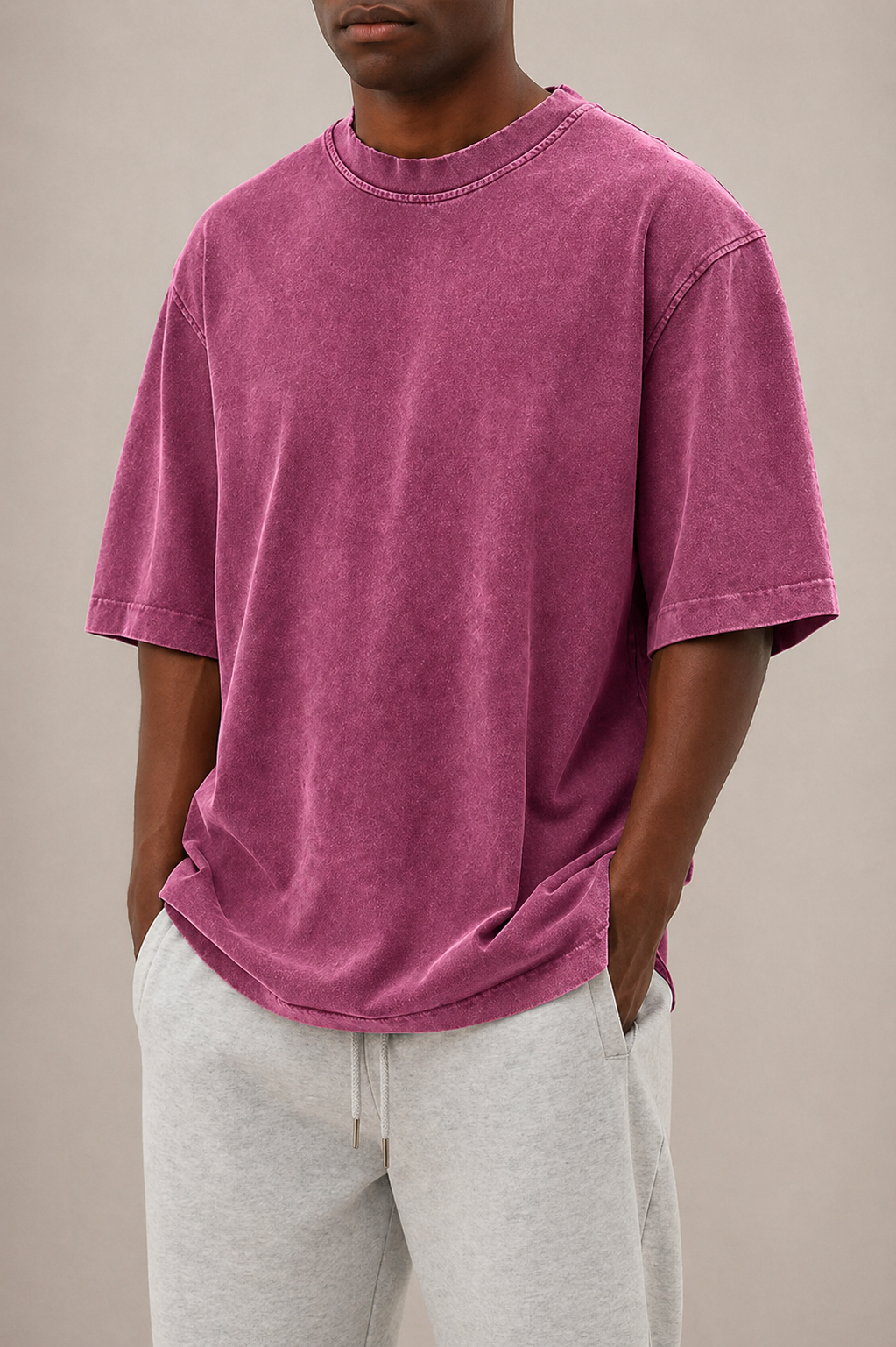 Men's Oversized Cotton T-Shirt with Relaxed Fit