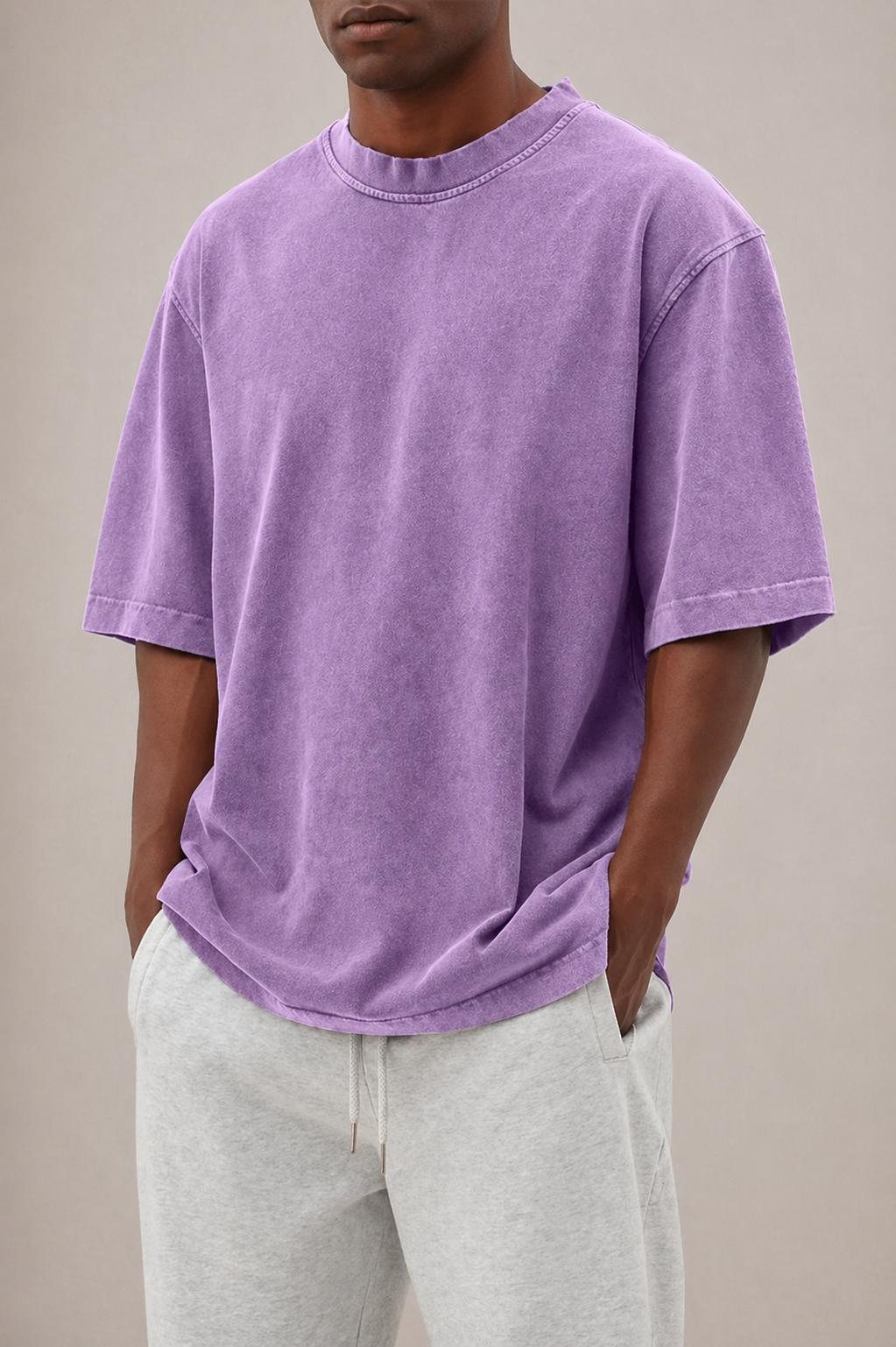 Men's Oversized Cotton T-Shirt with Relaxed Fit