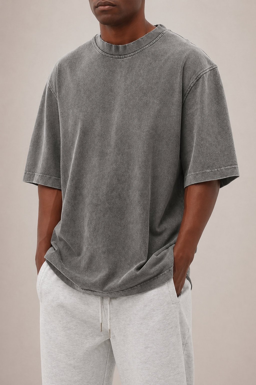 Men's Oversized Cotton T-Shirt with Relaxed Fit