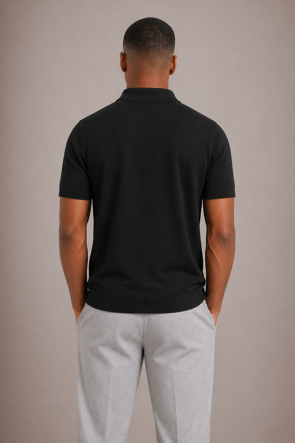 Men's Minimalist Short-Sleeve Polo with Modern Fit