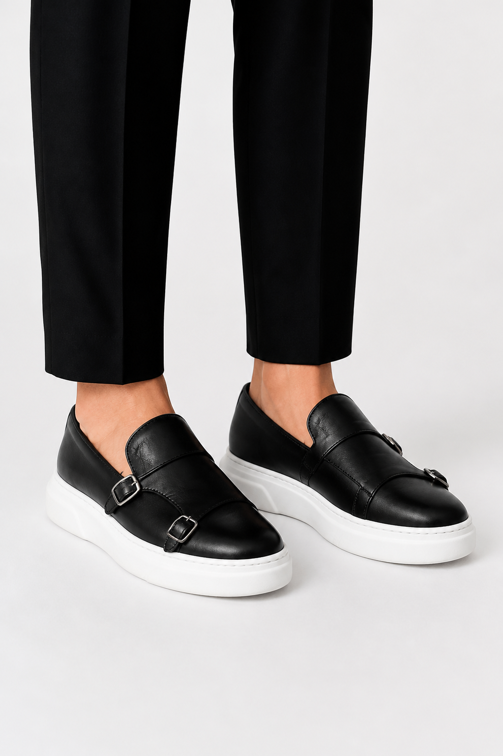 Men's Slip-On Loafers with Buckle Detail