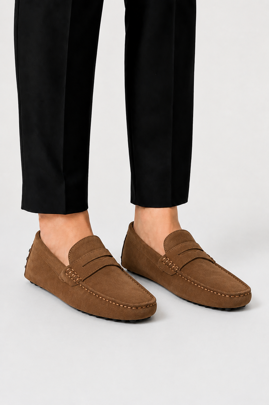 Men's Italian-Style Suede Loafers