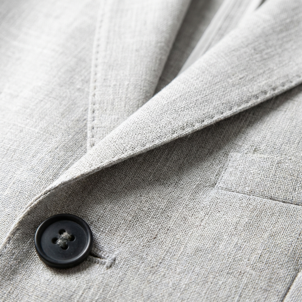Men's 2-Piece Summer Suit, Relaxed Fit Classic Lapel Lightweight Wedding Groom Suit