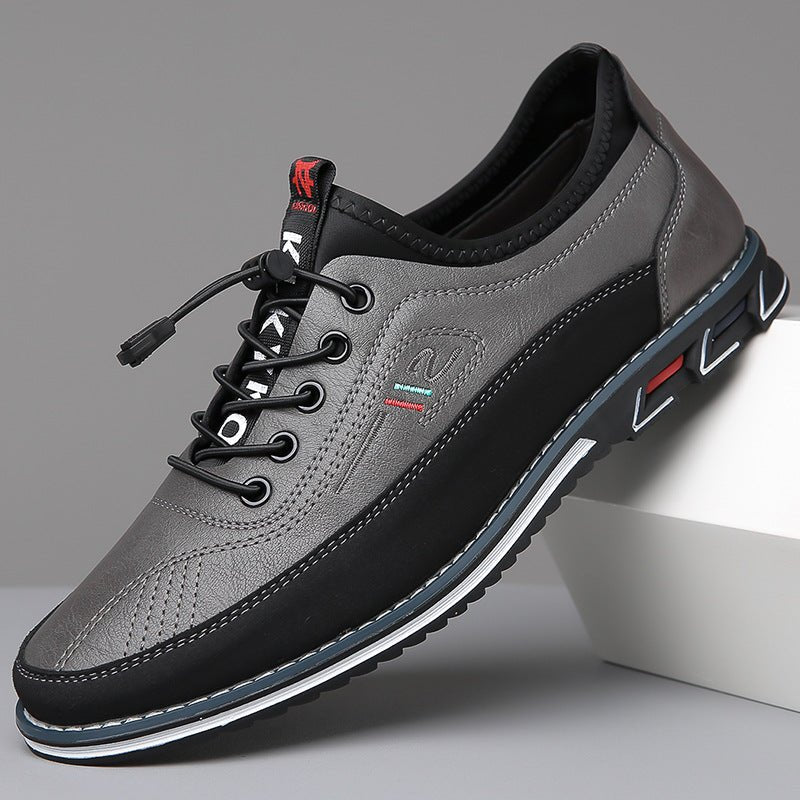 Men's contrast panel lace-up casual shoes