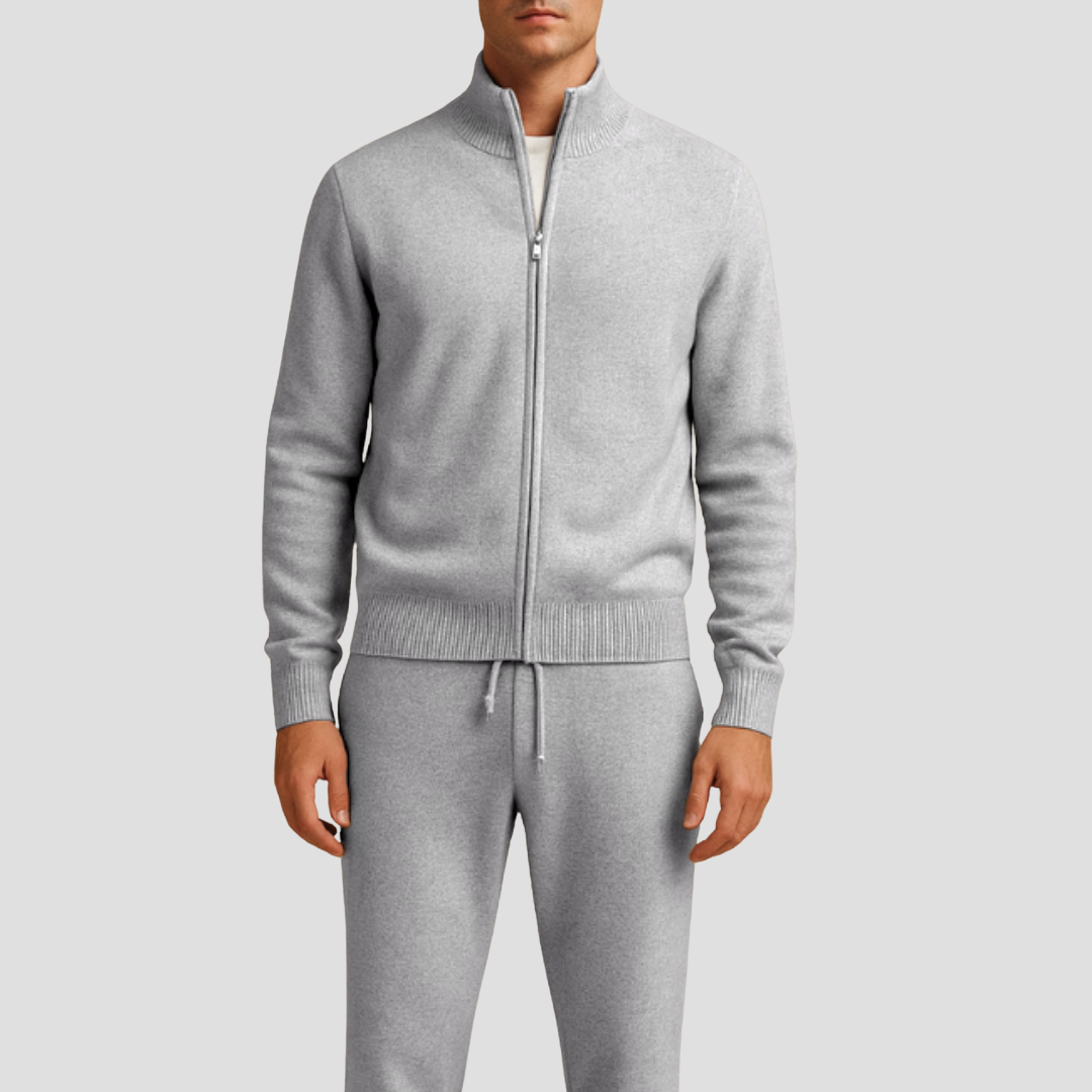 Men's Merino Wool Casual Set, Zip Jacket and Trousers