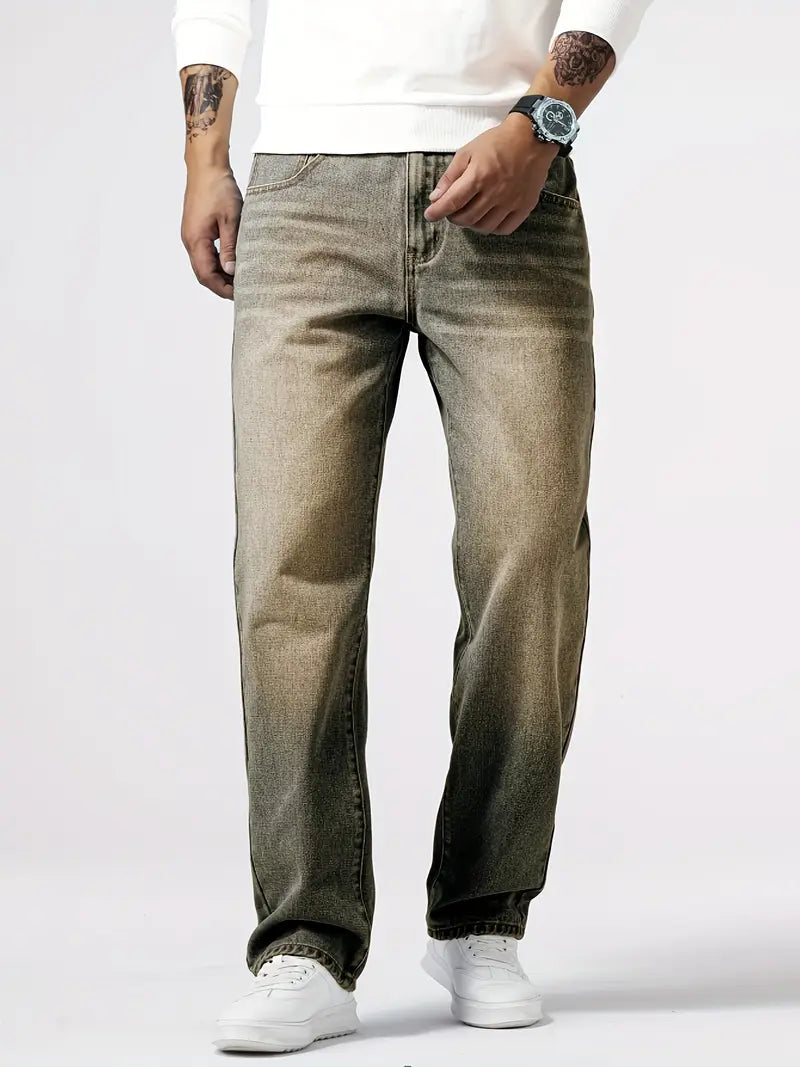 Men's Stretch Jeans in Soft Fabric, Comfortable Fit