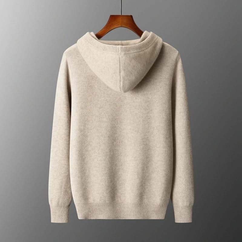 Button front hoodie with drawstring hood and ribbed trims