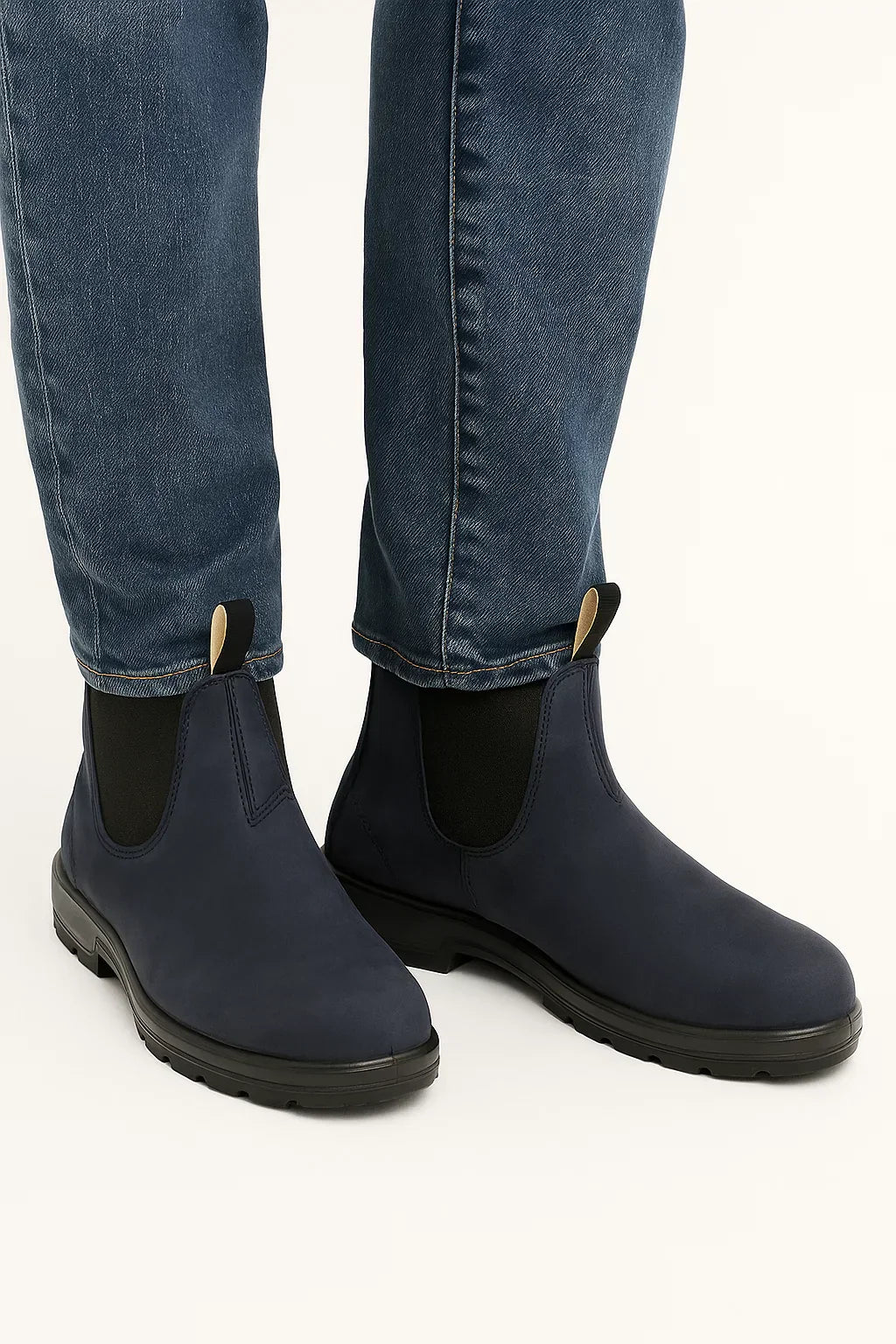 Men's Chelsea Boots in PU Leather with Elasticated Panels