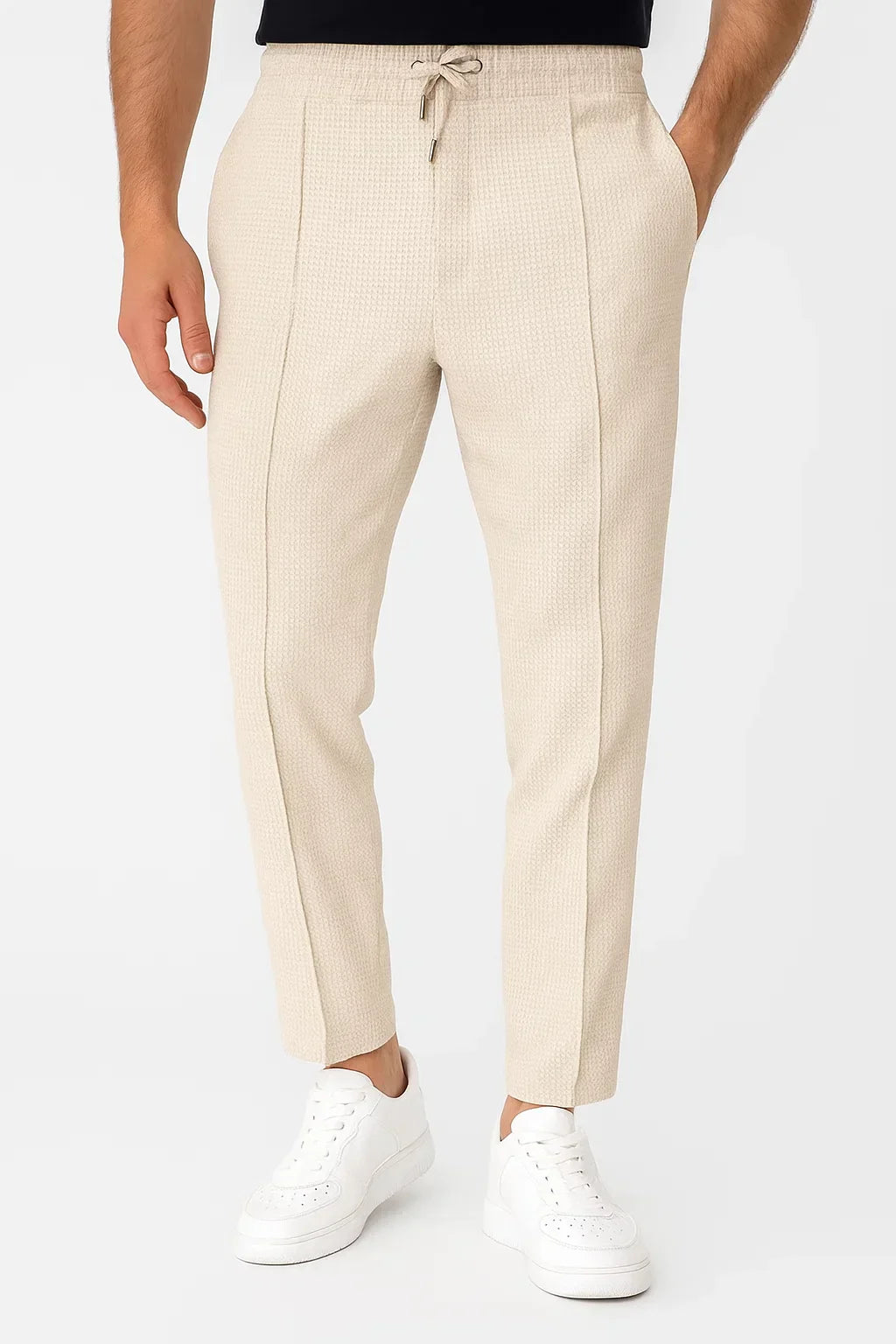 Men's Cotton-Blend Trousers with Vintage Flash Lining