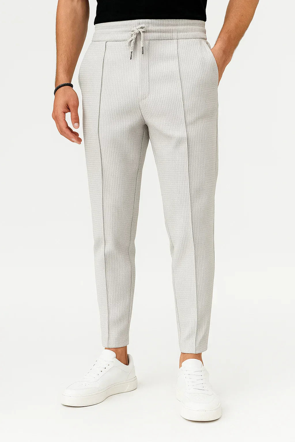 Men's Cotton-Blend Trousers with Vintage Flash Lining