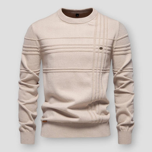 Men's crew-neck jumper with long sleeves