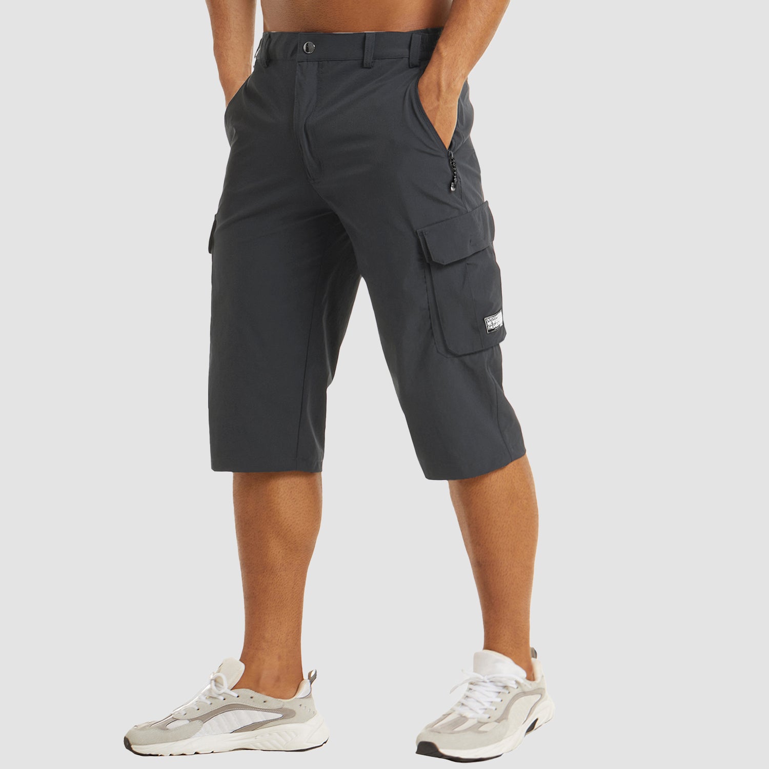 Men's Cargo Shorts, Knee Length Relaxed Fit Casual Summer Shorts with Multiple Pockets