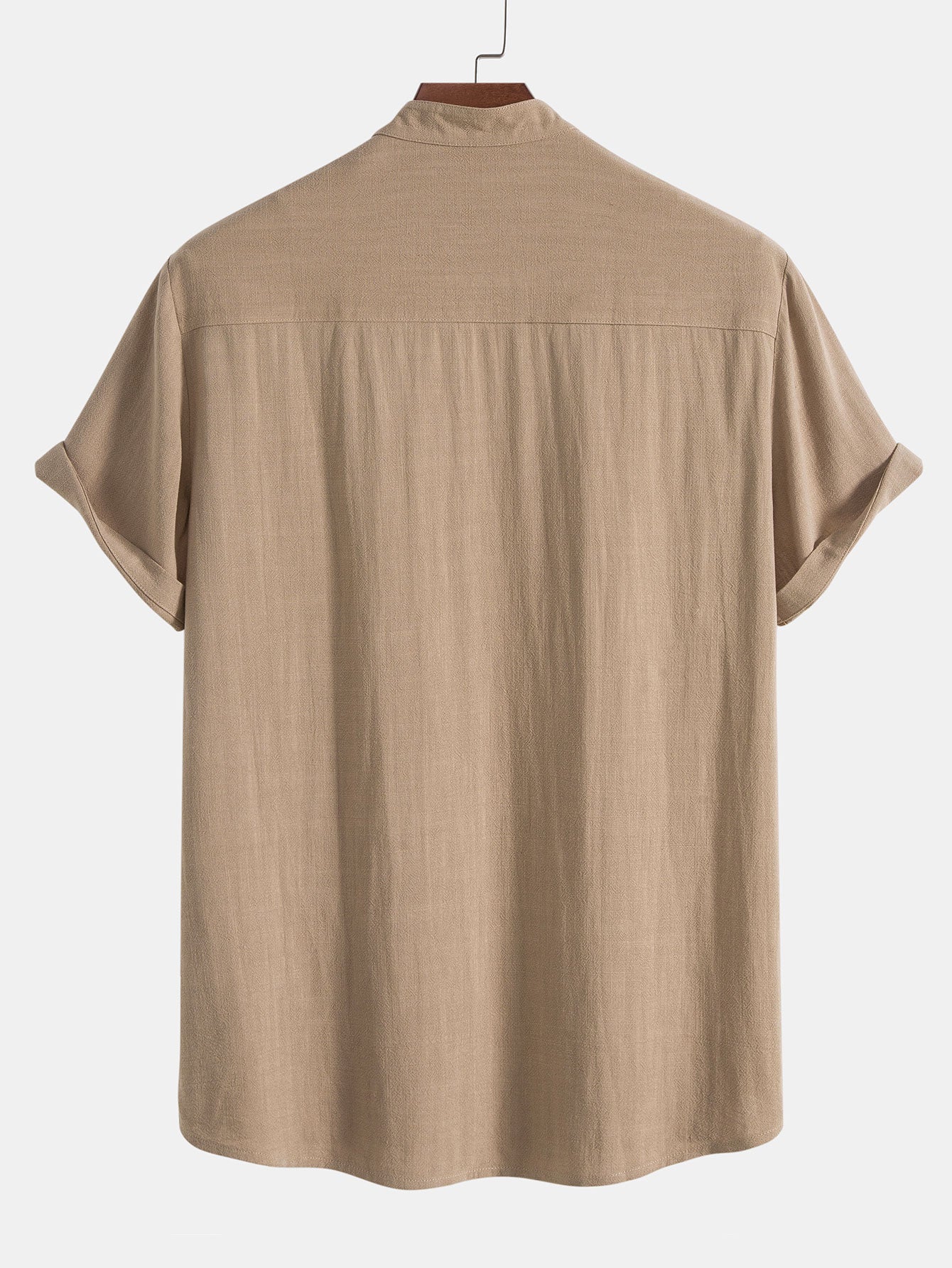 Men's Linen 2-Piece Set, Short Sleeve Button Up Shirt and Drawstring Trousers Summer Casual