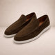 Men's Suede Loafers, Plain Apron Front, Slip On Cupsole
