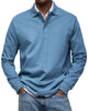 Men's Long Sleeve Polo Shirt, Casual Slim Fit Collared Polo for Everyday Wear