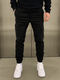 Men's tapered cargo trousers with drawstring waist, thigh pockets and elasticated cuffs