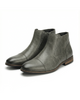 Men's ankle Chelsea boots with elastic side panels and cap toe