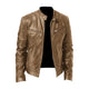 Men's zip front jacket with stand collar and multiple zipped pockets