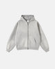 Men's washed zip hoodie shown in black and green