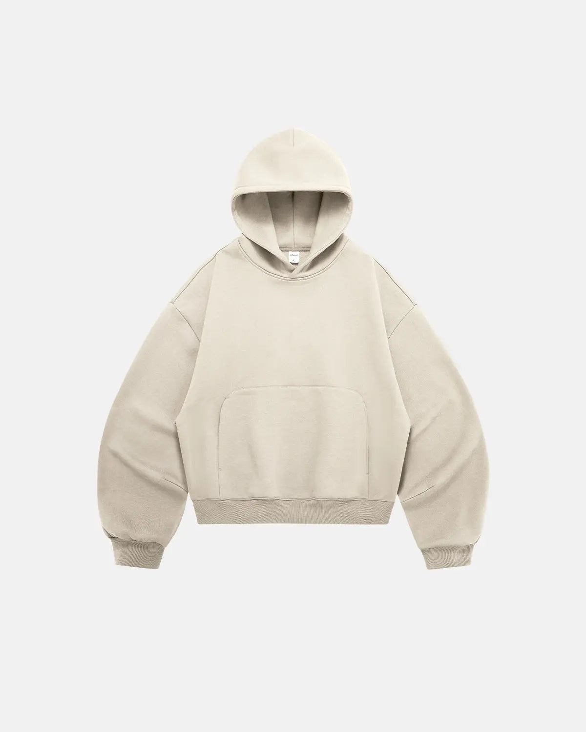 Plain boxy fit hoodie with hood, long sleeves and front kangaroo pocket
