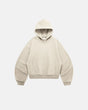 Plain boxy fit hoodie with hood, long sleeves and front kangaroo pocket