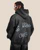 Men's graffiti zip-up hoodie