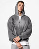 Acid wash zip-up hoodie