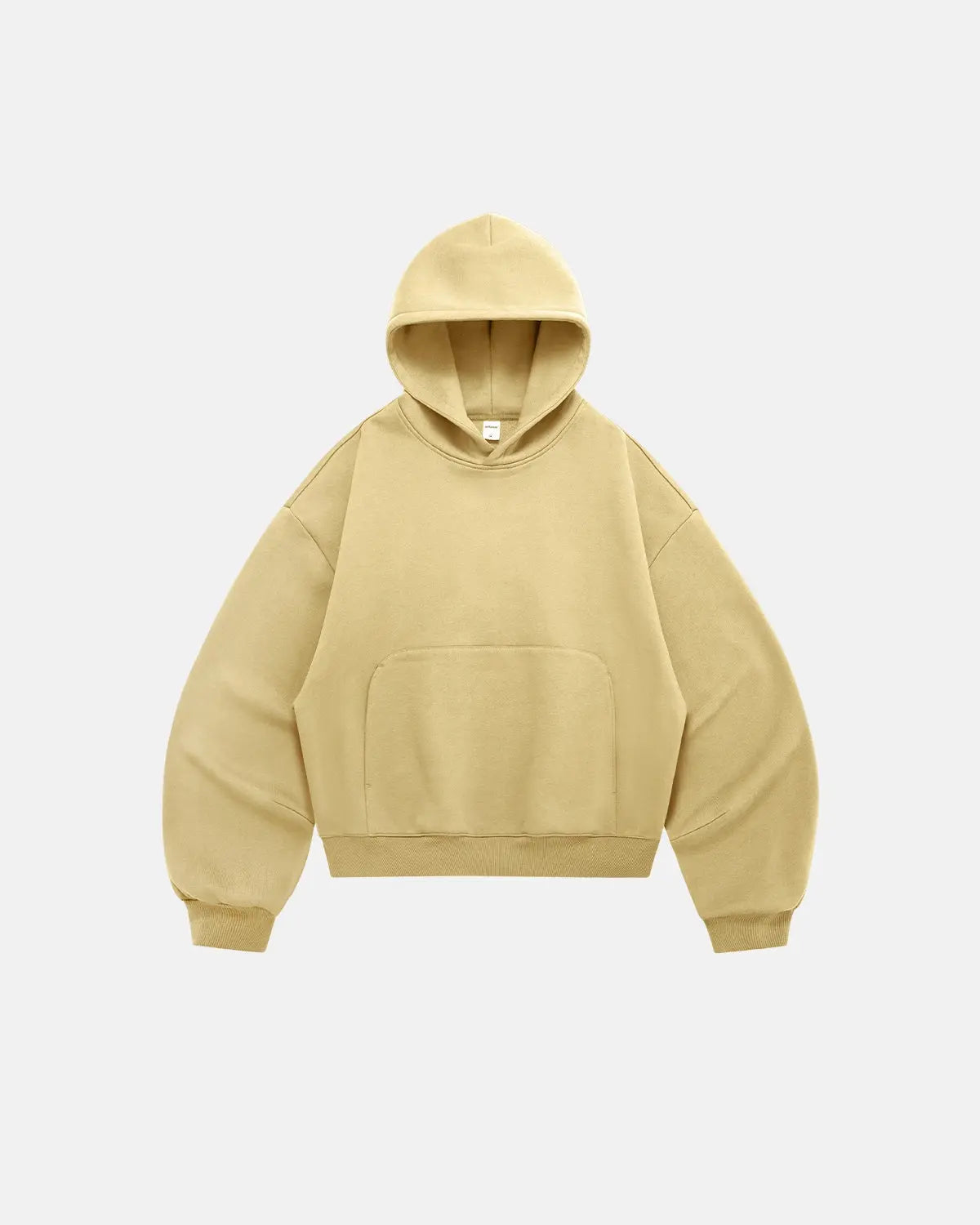 Plain boxy fit hoodie with hood, long sleeves and front kangaroo pocket