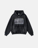 Unisex graphic zip-up hoodie with hood, printed chest design and front pockets