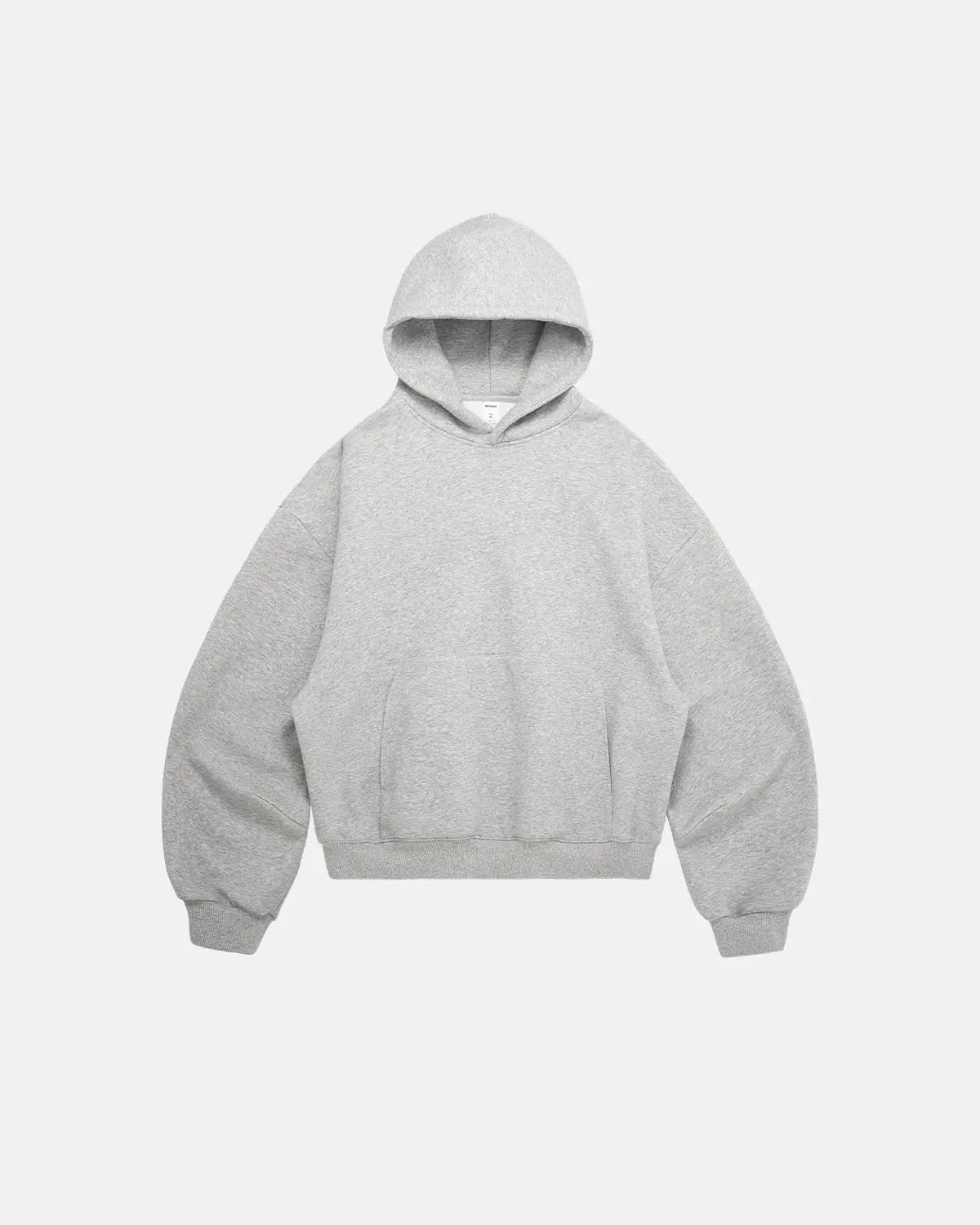 Plain boxy fit hoodie with hood, long sleeves and front kangaroo pocket