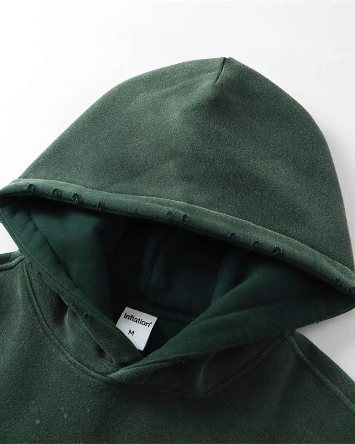 Unisex acid-washed hoodie with splatter detailing, long sleeves and kangaroo pocket