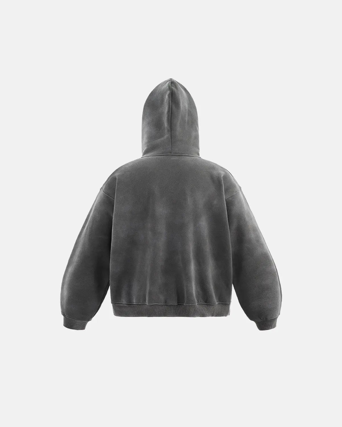 Acid wash zip-up hoodie
