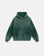 Unisex acid-washed hoodie with splatter detailing, long sleeves and kangaroo pocket