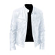 Men's zip front jacket with stand collar and multiple zipped pockets